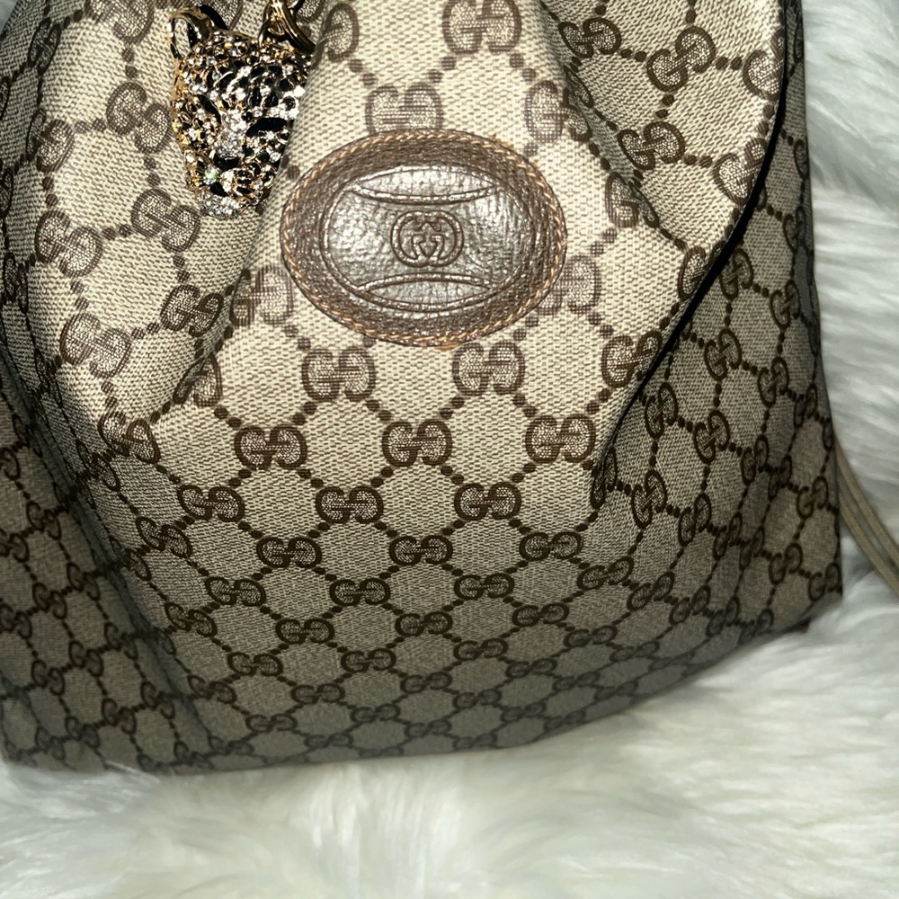Authentic Gucci Shoulder Drawstring Backpack - image 2